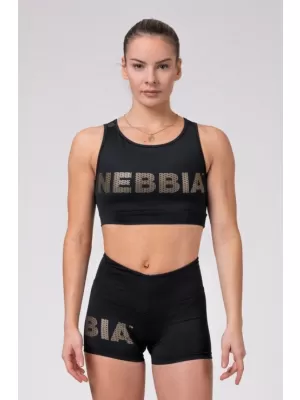 Gold Mesh Mini-Top 830 SCHWARZ Nebbia