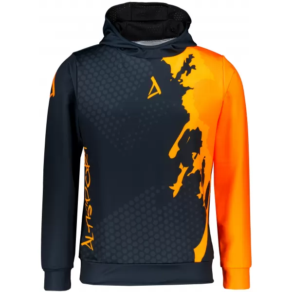  Funktionaler Sweatshirt -Premium von Männern ALTISPORT VOJ/ALM112MI01 SCHWARZFLUO ORANGE 