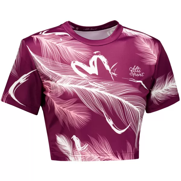  Premium-Crop-Top für Damen ALTISPORT VOJ/ALW001TR07 FUCHSIOVÁ FUCHSIE 