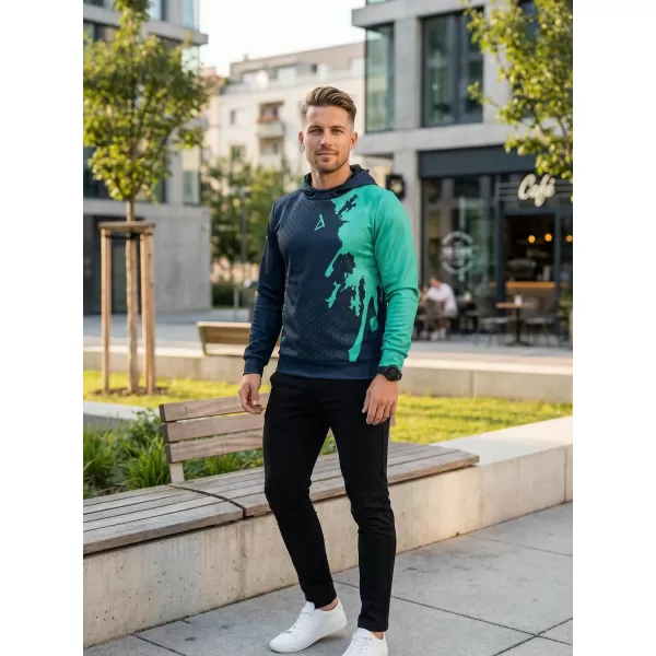  Funktionaler Sweatshirt -Premium von Männern ALTISPORT VOJ/ALM112MI01 SCHWARZ-TYRKYS 