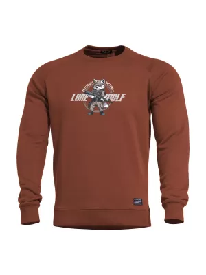 Sweatshirt PENTAGON HAWK SWEATER LONE WOLF K09019 KASTANIENBRAUNES ROT