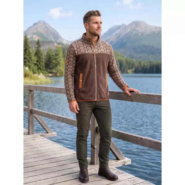  Fleece-Sweatshirt für Herren ALTISPORT GAMEL BRAUN 