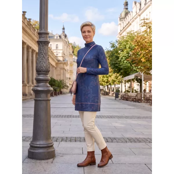  Rollkragenpullover für Damen ALTISPORT GWENITH DUNKELBLAU 