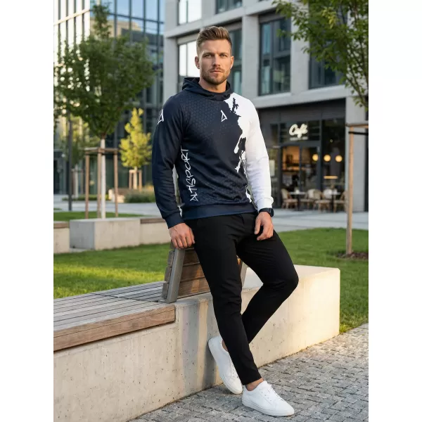  Funktionaler Sweatshirt -Premium von Männern ALTISPORT VOJ/ALM112MI01 SCHWARZ-WEIß 
