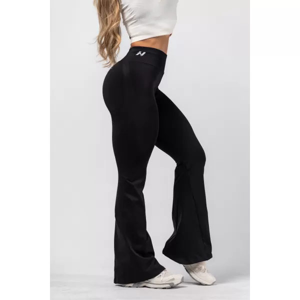  Formende, nahtlose, ausgestellte Leggings FLOW SEAMLESS 498 BLACK Nebbia 