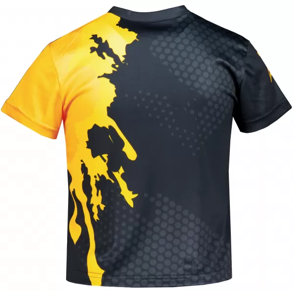  Funktionaler t -Shirt -Prämie von Kindern ALTISPORT VOJ/ALM112TR01 SCHWARZFLUO ORANGE 