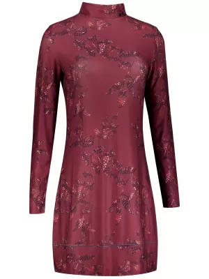 Rollkragenpullover für Damen ALTISPORT GWENITH BURGUND