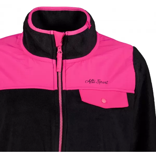  Fleece-Sweatshirt für Damen ALTISPORT GENESIS SCHWARZ 