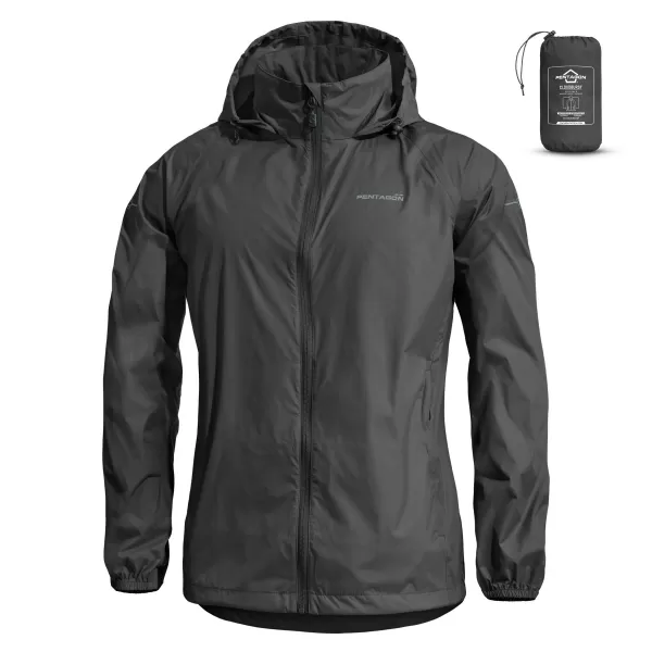  Damenjacke PENTAGON CLOUDBURST PACKABLE WOMENS RAIN JACKET K07020 SCHWARZ 