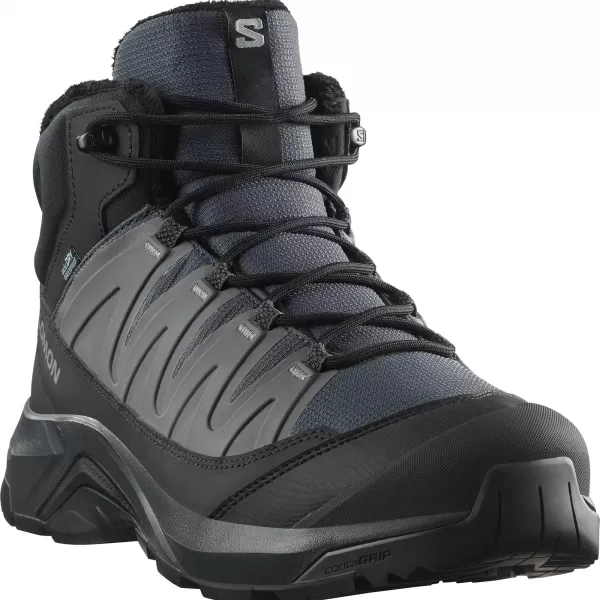  Herrenschuhe SALOMON X-ADVENTURE COLDRUSH WATERPROOF ASPHALT/SCHWARZ/LEGIERUNG 