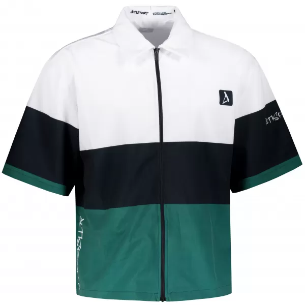  Premium-Herrenhemd ALTISPORT VOJ/ALM051KOS01 WEIß GRÜN 