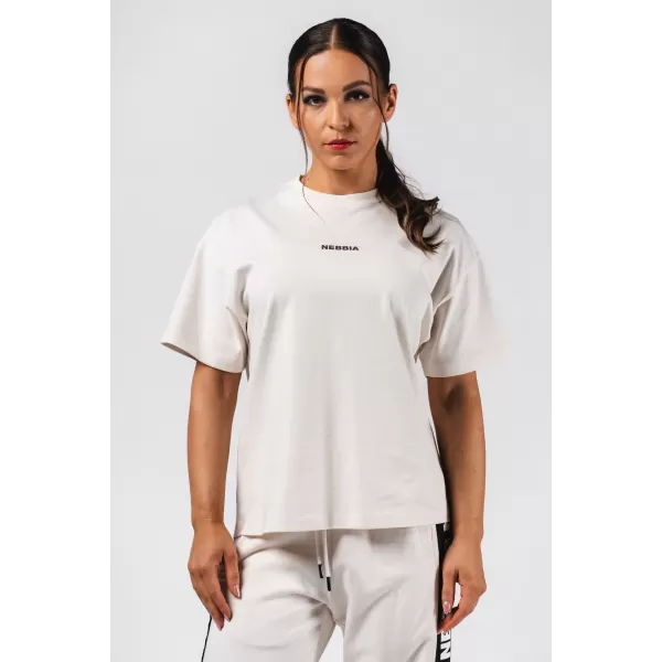  Übergroßes T-Shirt RESET 491 CREAM Nebbia 