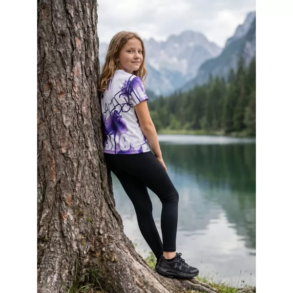 Funktionaler t -Shirt -Prämie von Kindern ALTISPORT VOJ/ALK076TR01 VIOLETT/WEIß 