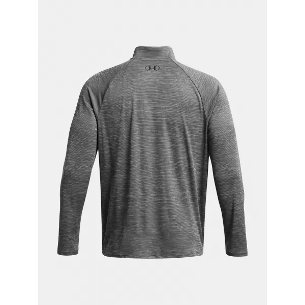  Herren-T-Shirt UNDER ARMOUR UA TECH TEXTURED 1/2 ZIP 1382797-025 GRAU 