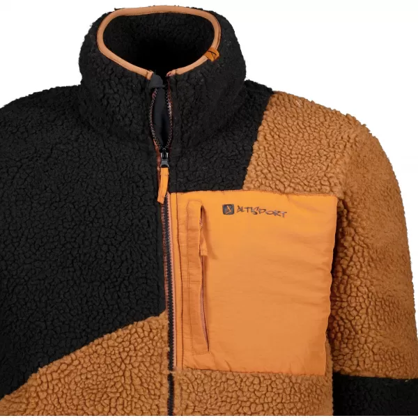  Fleece-Sweatshirt für Herren ALTISPORT GANAN SCHWARZ/BRAUN 