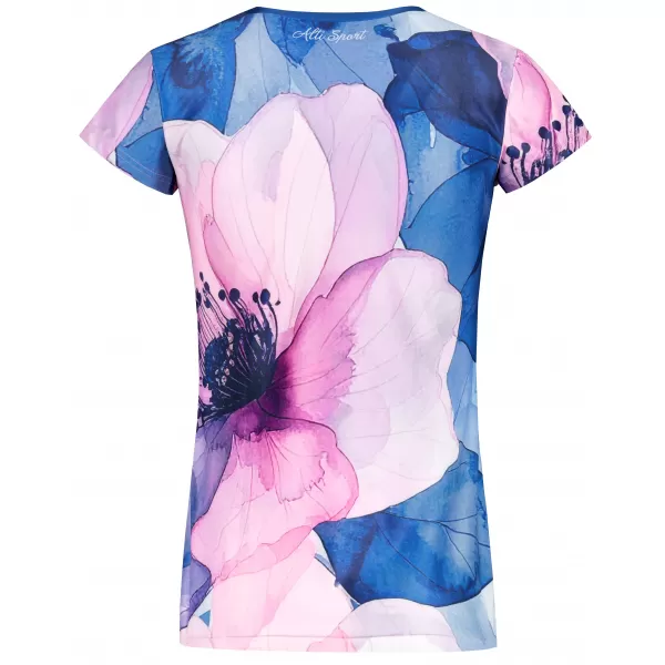  Frauen Freizeit t -Shirt Premium ALTISPORT VOJ/ALW117TR06 BLAU/PINK 