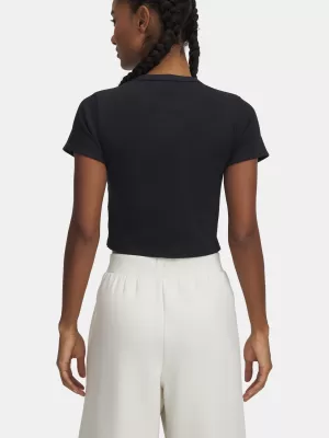 Damen-T-Shirt UNDER ARMOUR UA RIVAL RIB BABY TEE 6000264-001 SCHWARZ