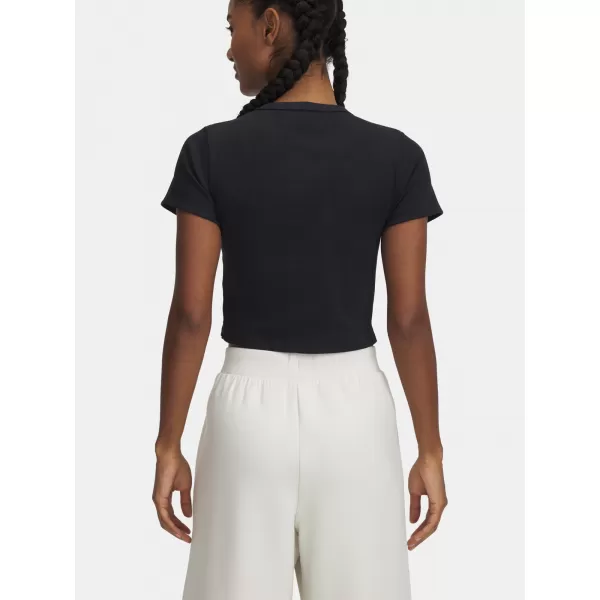  Damen-T-Shirt UNDER ARMOUR UA RIVAL RIB BABY TEE 6000264-001 SCHWARZ 