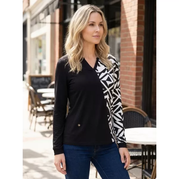  Damen-T-Shirt KIXMI VIVIANE SCHWARZ/WEIß 