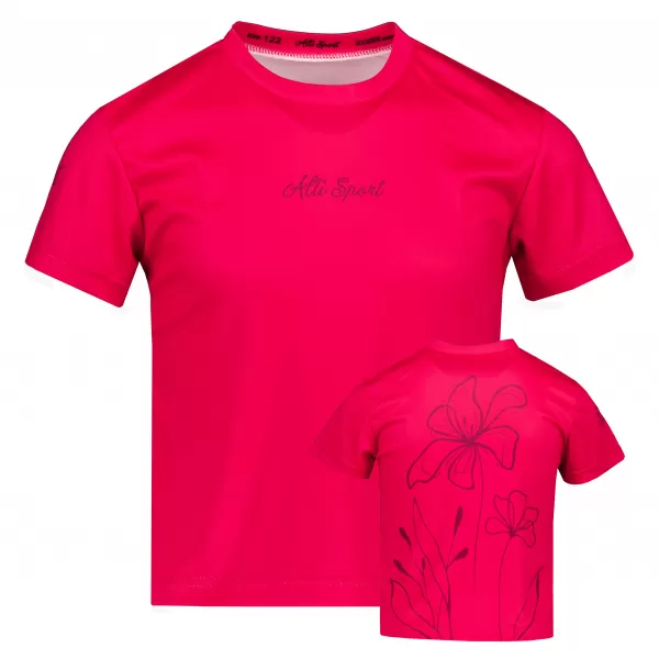  Funktionaler t -Shirt -Prämie von Kindern ALTISPORT VOJ/ALK075TR01 LEUCHTEND ROT 