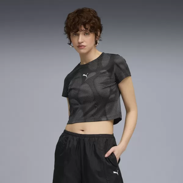  Damen-T-Shirt PUMA DARE TO AOP BABY TEE 63214501 PUMA SCHWARZ 