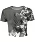 Funktionelles Premium-Crop-Top für Damen ALTISPORT VOJ/ALW022TR07 GRAU