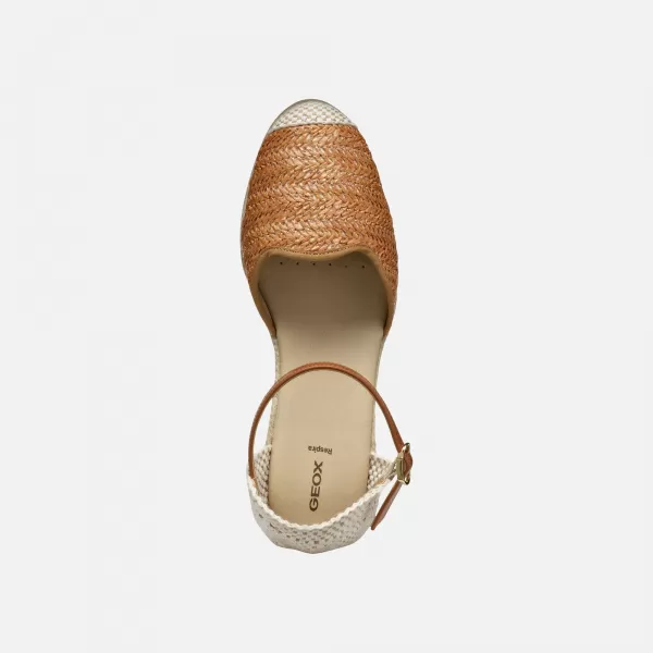  Damensandalen GEOX GELSA LOW HELLBRAUN 