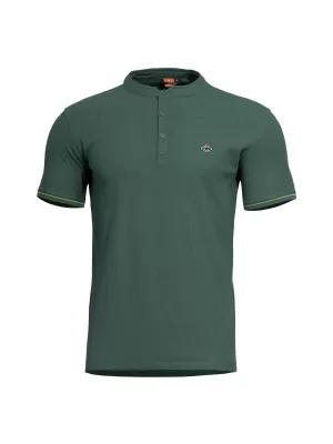 T-Shirt PENTAGON LEVANTES HENLEY T-SHIRT STRIPES K09025 SPRINGBOCK GRÜN