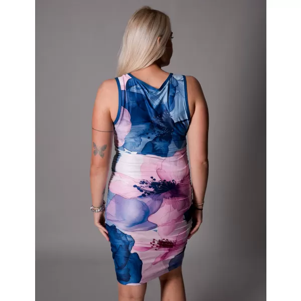  Premium-Kleid für Damen ALTISPORT VOJ/ALW117SAT03 BLAU/ROSA 