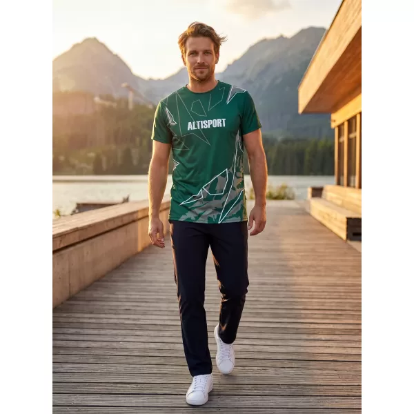  Herren Freizeithemd Premium ALTISPORT VOJ/ALM123TR06 DUNKELGRÜN 
