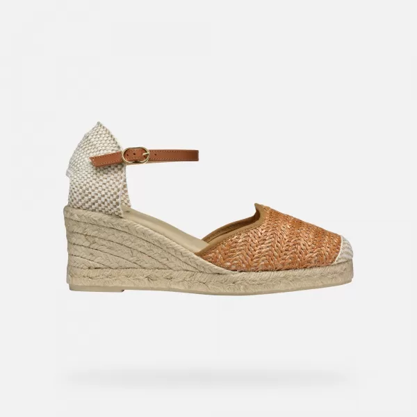  Damensandalen GEOX GELSA LOW HELLBRAUN 