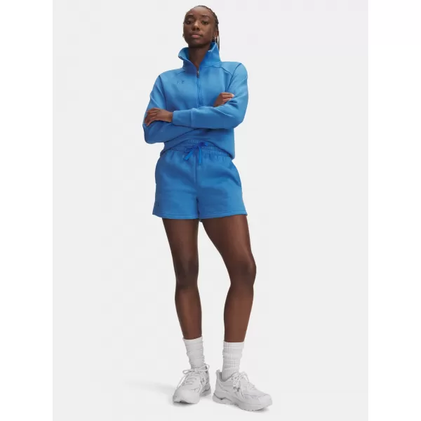  Damen-Shorts UNDER ARMOUR RIVAL FLEECE SHORT 1382723-402 BLAU 