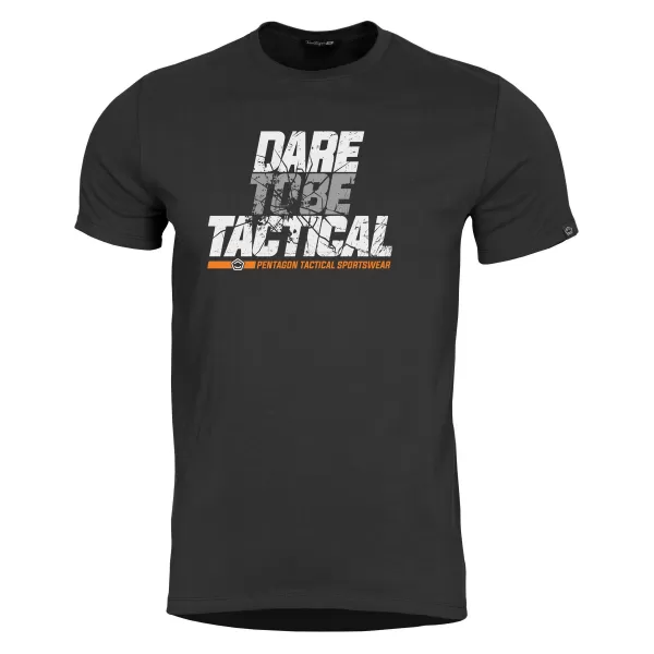  T-Shirt PENTAGON AGERON DARE TO BE TACTICAL K09012 SCHWARZ 