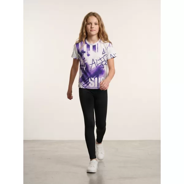  Funktionaler t -Shirt -Prämie von Kindern ALTISPORT VOJ/ALK076TR01 VIOLETT/WEIß 