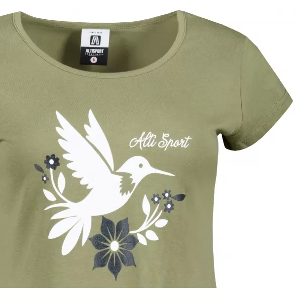  Frauen t -Shirt mit kurzen Ärmeln ALTISPORT ALW192122 KHAKI 