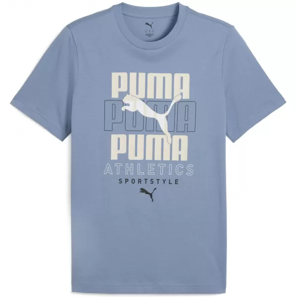  Hemd PUMA GRAPHIC STACKED GRAPHIC TEE 68803834 COOL BLAU 