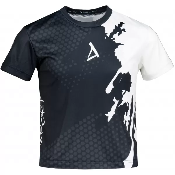  Funktionaler t -Shirt -Prämie von Kindern ALTISPORT VOJ/ALM112TR01 SCHWARZ-WEIß 