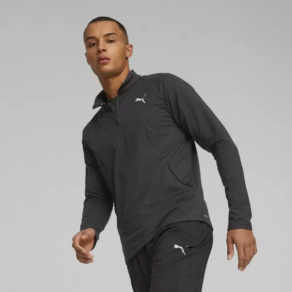  Herren -Sweatshirt PUMA RUN CLOUDSPUN KNIT 1/2 ZIP 52327201 PUMA SCHWARZ 