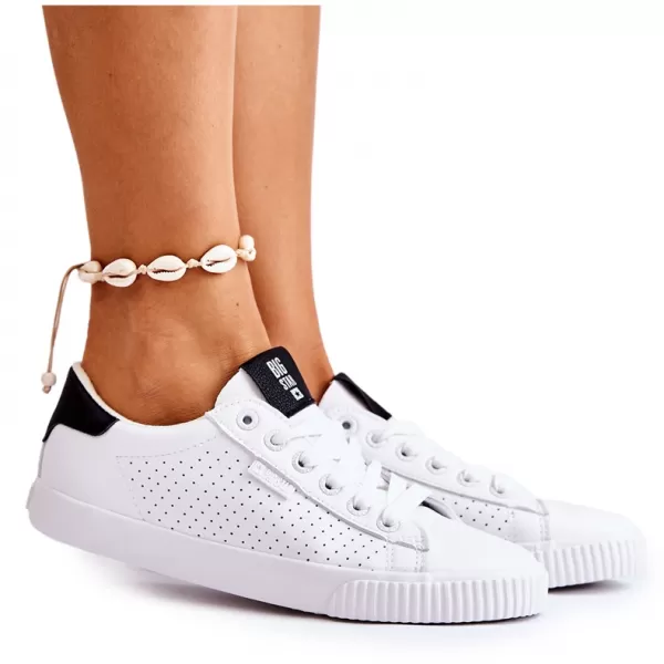  BIG STAR Damen Sneakers HH274071 WEISS/SCHWARZ Big Star Schuhe 
