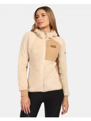 Fleece-Sweatshirt für Damen KILPI NORKA-W ZL0204KI BEIGE