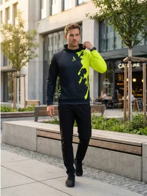 Funktionaler Sweatshirt -Premium von Männern ALTISPORT VOJ/ALM112MI01 SCHWARZFLUO GELB