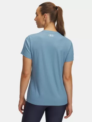Damen-T-Shirt UNDER ARMOUR TECH RIB SSC 1389852-418 BLAU