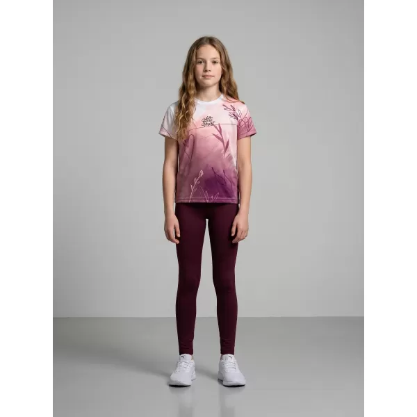  Funktionaler t -Shirt -Prämie von Kindern ALTISPORT VOJ/ALK083TR01 WEIß -PINK 