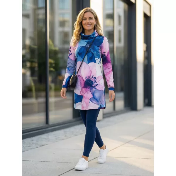  Erweitertes Premium-Sweatshirt für Damen ALTISPORT VOJ/ALW117MI06 BLAU-ROSA 