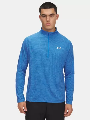 Herren-T-Shirt UNDER ARMOUR UA TECH TEXTURED 1/2 ZIP 1382797-402 BLAU