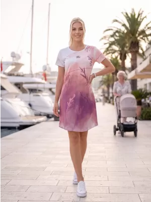 Erweitertes Premium-T-Shirt für Damen ALTISPORT VOJ/ALW083SAT02 WEIß ROSA