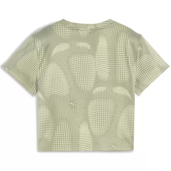  Damen-T-Shirt PUMA DARE TO AOP BABY TEE 63214582 LUX-ARMEE 
