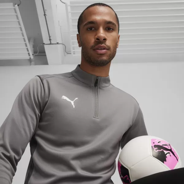  Hemd PUMA TEAMGOAL TRAINING 1/4 ZIP TO 658629_13 GUSSEISEN/WEIß/SCHATTENGRAU 
