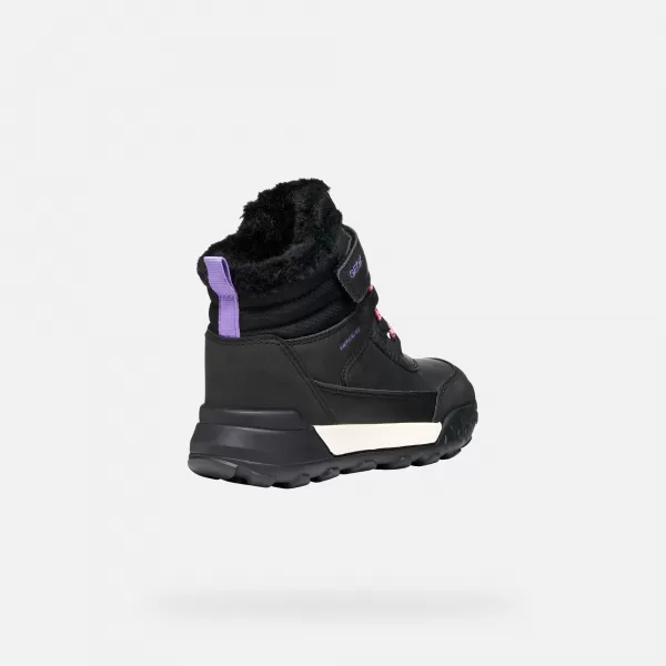  Stiefeletten für Mädchen GEOX TREKKYUP AB J46M7A0MEMSC9266 SCHWARZ 