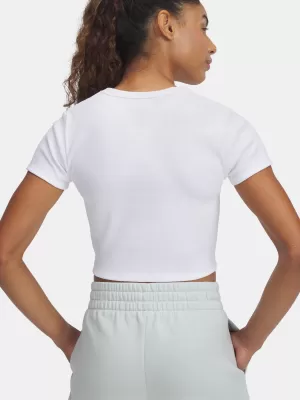 Damen-T-Shirt UNDER ARMOUR UA RIVAL RIB BABY TEE 6000264-100 WEIß